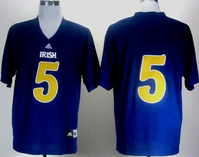 Notre Dame Fighting Irish #5 Manti Teo 2012 Shamrock Series Navy Blue Jerseys
